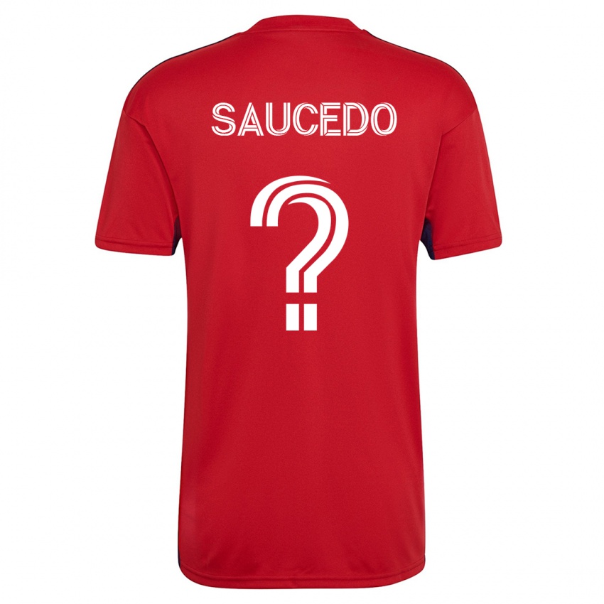 Herren Andre Saucedo #0 Rot Heimtrikot Trikot 2023/24 T-Shirt Belgien