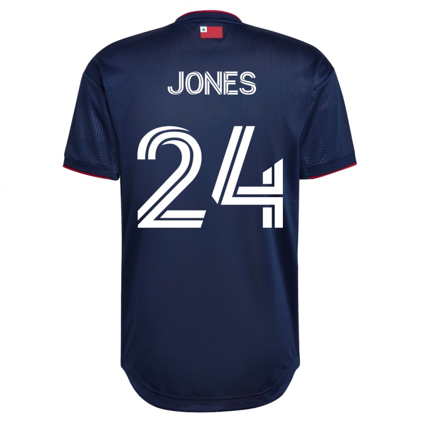 Heren Dejuan Jones #24 Marine Thuisshirt Thuistenue 2023/24 T-Shirt België