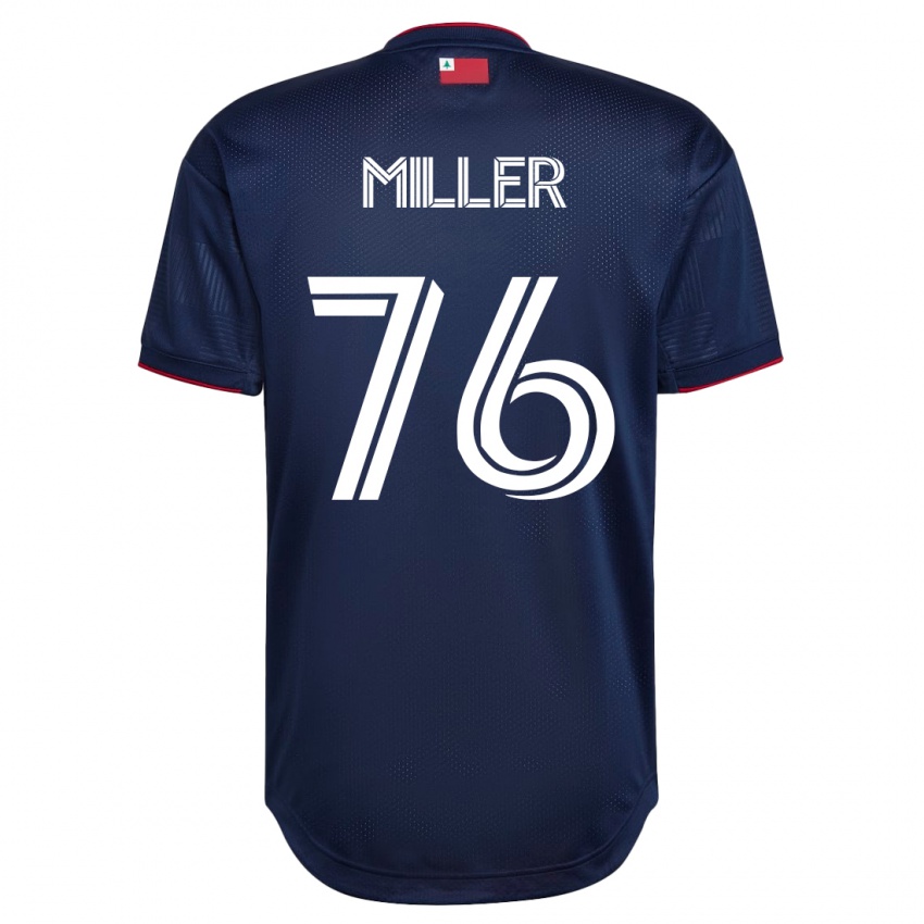 Heren Peyton Miller #76 Marine Thuisshirt Thuistenue 2023/24 T-Shirt België