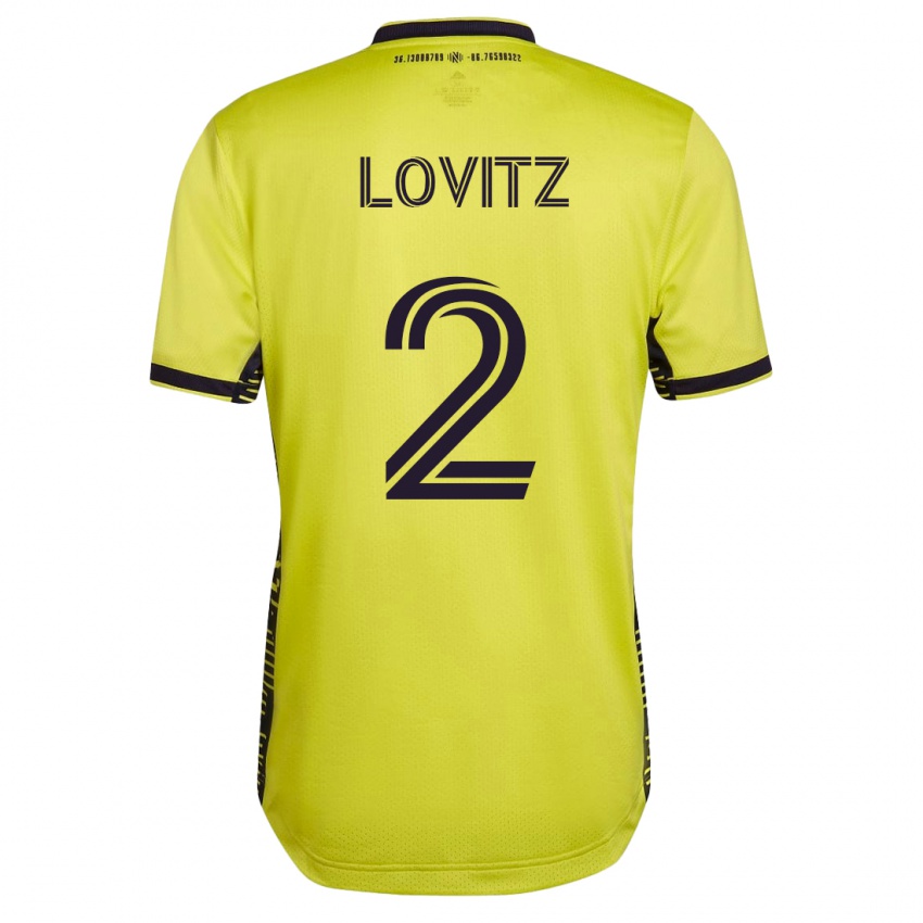 Herren Daniel Lovitz #2 Gelb Heimtrikot Trikot 2023/24 T-Shirt Belgien
