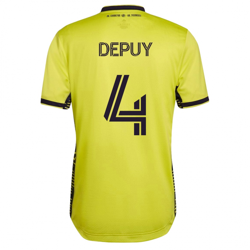 Herren Nick Depuy #4 Gelb Heimtrikot Trikot 2023/24 T-Shirt Belgien