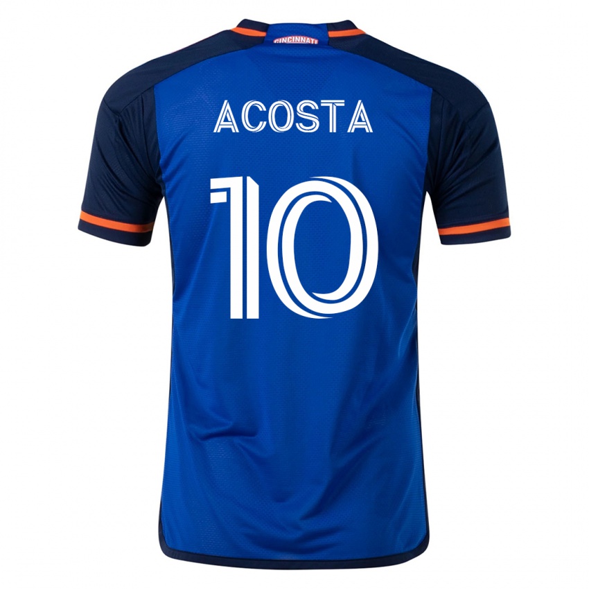 Herren Luciano Acosta #10 Blau Heimtrikot Trikot 2023/24 T-Shirt Belgien
