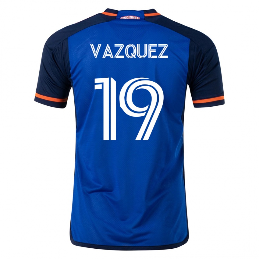 Herren Brandon Vazquez #19 Blau Heimtrikot Trikot 2023/24 T-Shirt Belgien
