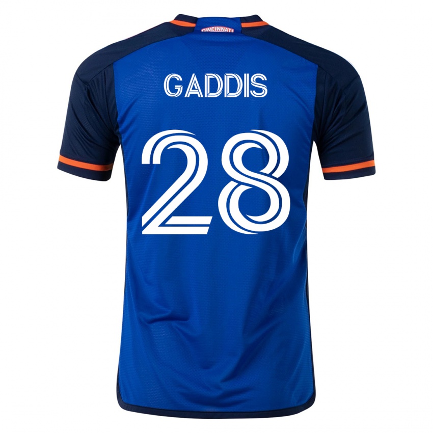 Herren Raymon Gaddis #28 Blau Heimtrikot Trikot 2023/24 T-Shirt Belgien
