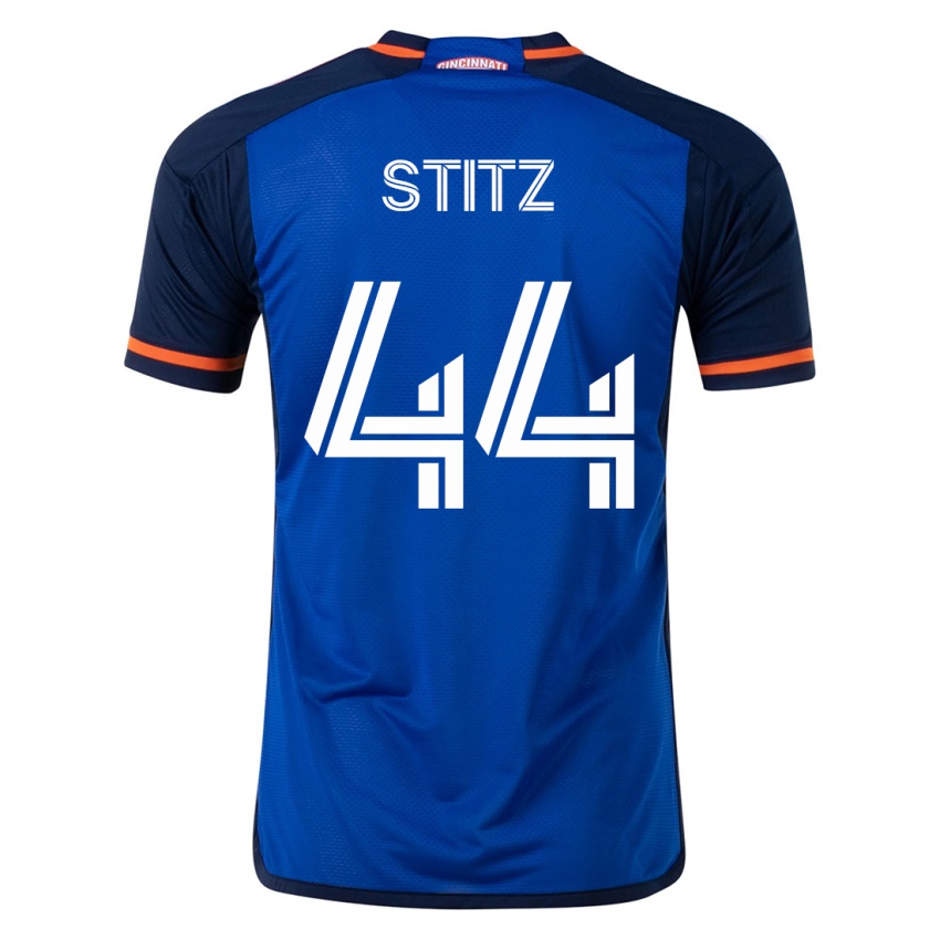 Herren Ben Stitz #44 Blau Heimtrikot Trikot 2023/24 T-Shirt Belgien