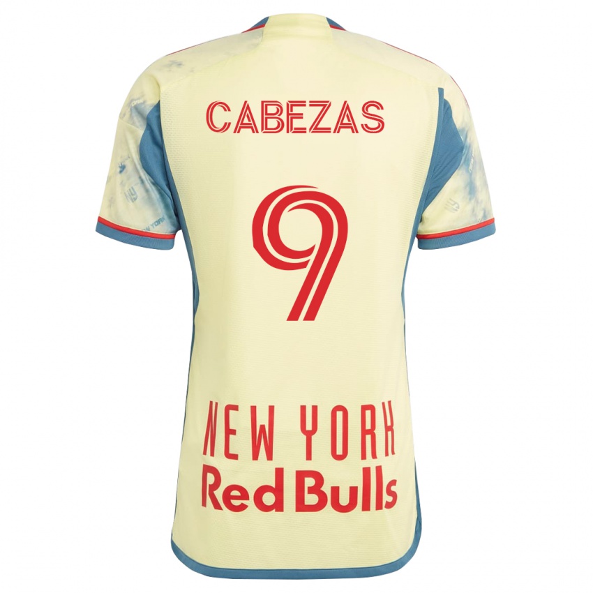 Heren Jorge Cabezas #9 Geel Thuisshirt Thuistenue 2023/24 T-Shirt België