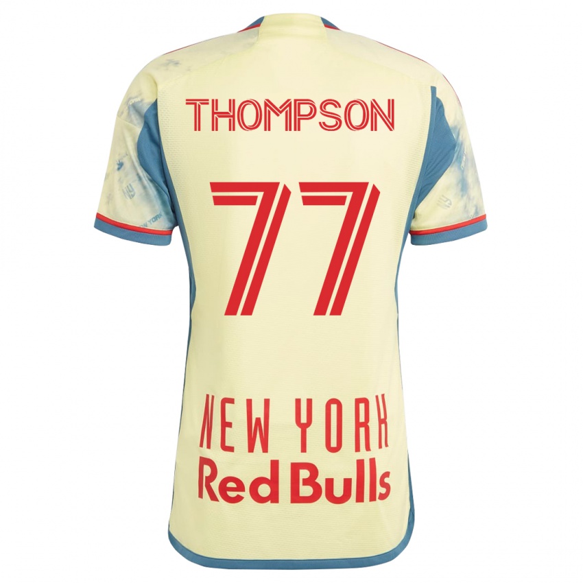 Herren Amos Shapiro-Thompson #77 Gelb Heimtrikot Trikot 2023/24 T-Shirt Belgien