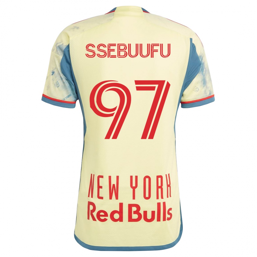 Herren Frank Ssebuufu #97 Gelb Heimtrikot Trikot 2023/24 T-Shirt Belgien