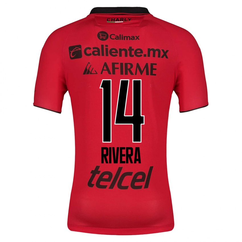 Homme Maillot Christian Rivera #14 Rouge Tenues Domicile 2023/24 T-Shirt Belgique