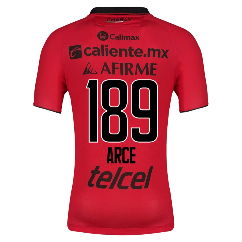 Herren Diego Arce #189 Rot Heimtrikot Trikot 2023/24 T-Shirt Belgien