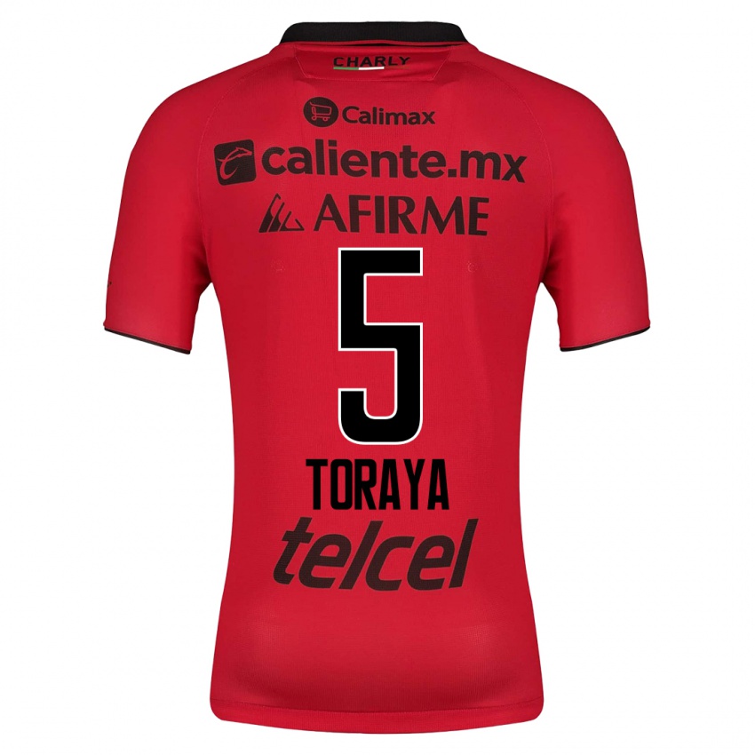 Homme Maillot Yadira Toraya #5 Rouge Tenues Domicile 2023/24 T-Shirt Belgique