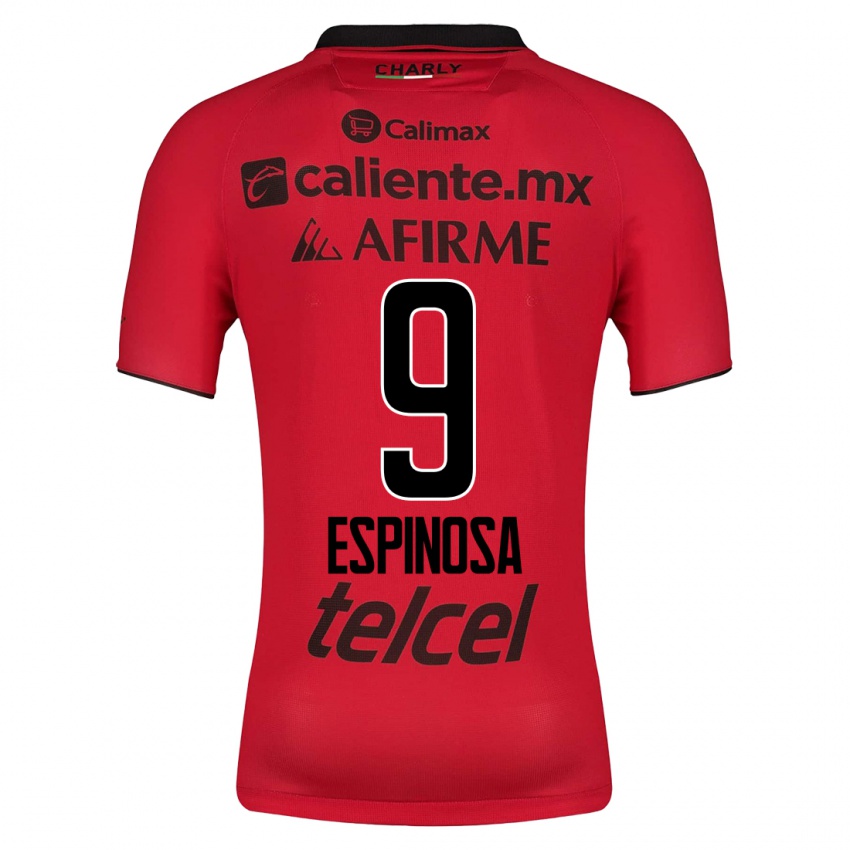 Homme Maillot Daniela Espinosa #9 Rouge Tenues Domicile 2023/24 T-Shirt Belgique