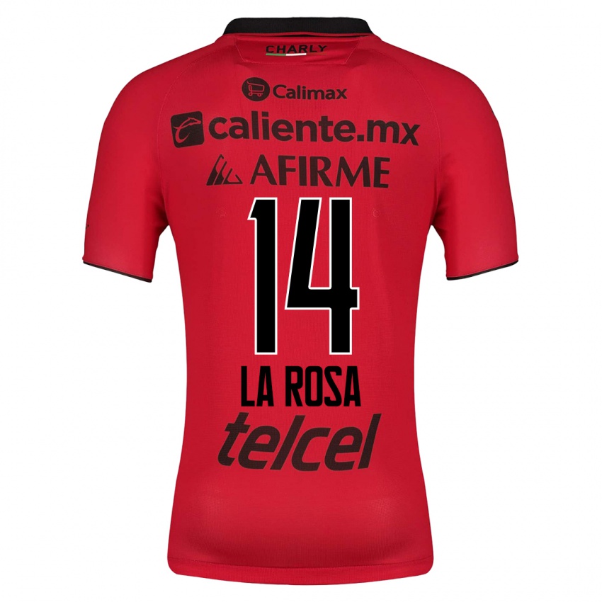 Heren Joselyn De La Rosa #14 Rood Thuisshirt Thuistenue 2023/24 T-Shirt België