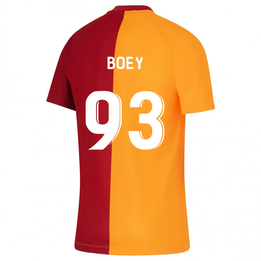 Herren Sacha Boey #93 Orangefarben Heimtrikot Trikot 2023/24 T-Shirt Belgien