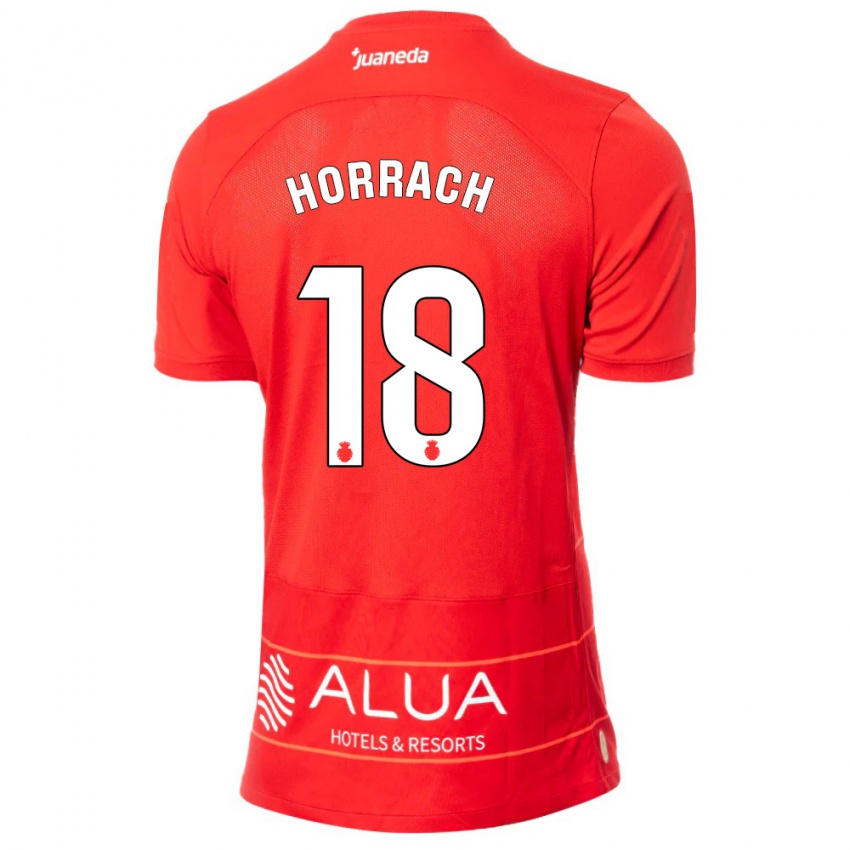 Herren Barto Horrach #18 Rot Heimtrikot Trikot 2023/24 T-Shirt Belgien