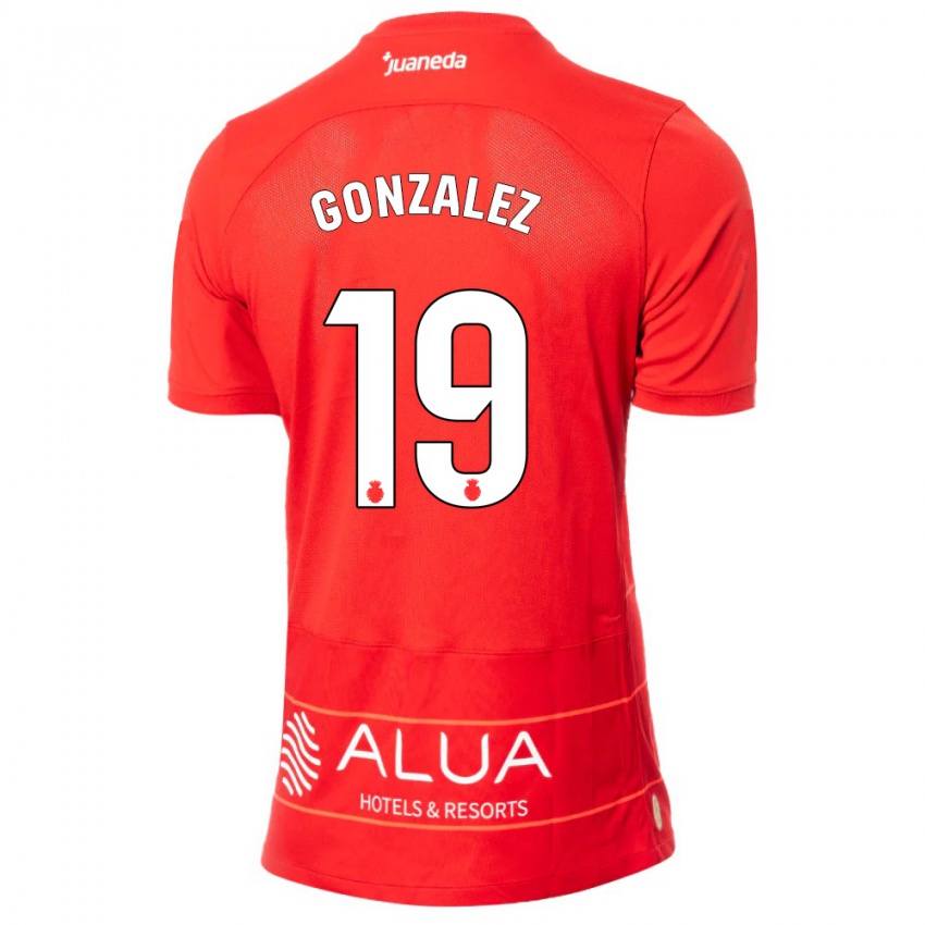 Herren Adrià González #19 Rot Heimtrikot Trikot 2023/24 T-Shirt Belgien
