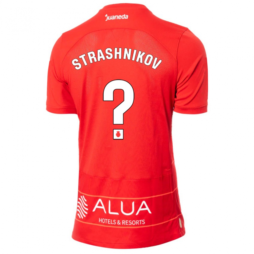 Herren Nikolay Strashnikov #0 Rot Heimtrikot Trikot 2023/24 T-Shirt Belgien