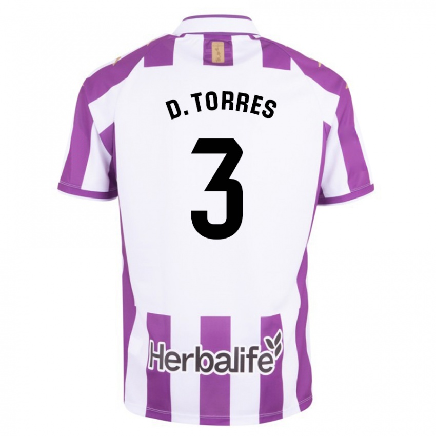Herren David Torres #3 Lila Heimtrikot Trikot 2023/24 T-Shirt Belgien