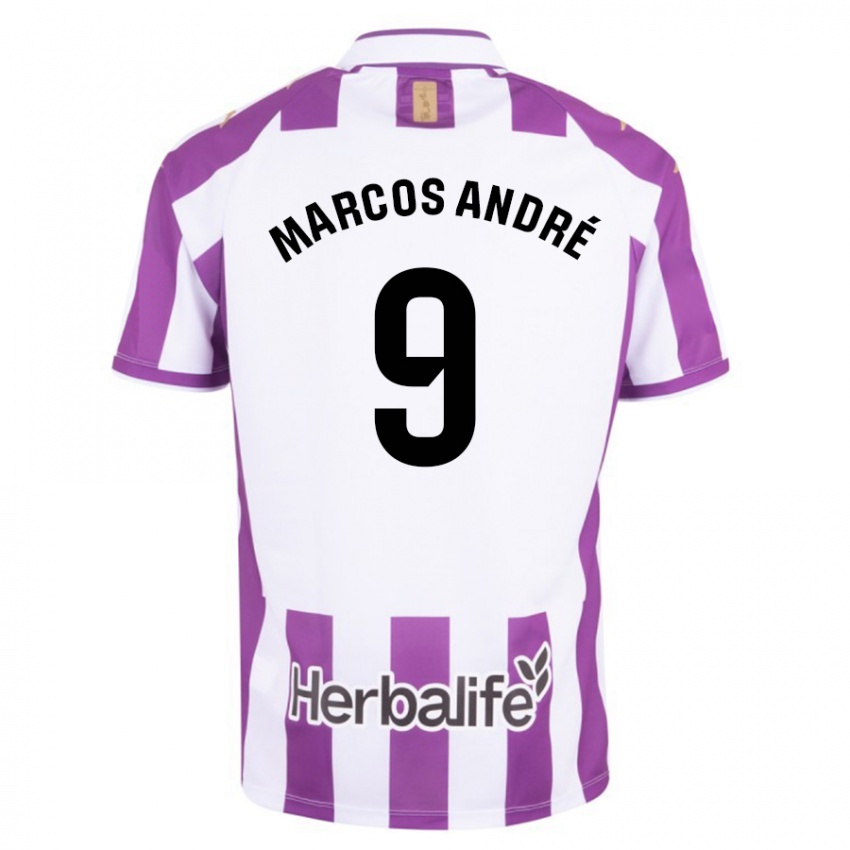 Herren Marcos Andre #9 Lila Heimtrikot Trikot 2023/24 T-Shirt Belgien