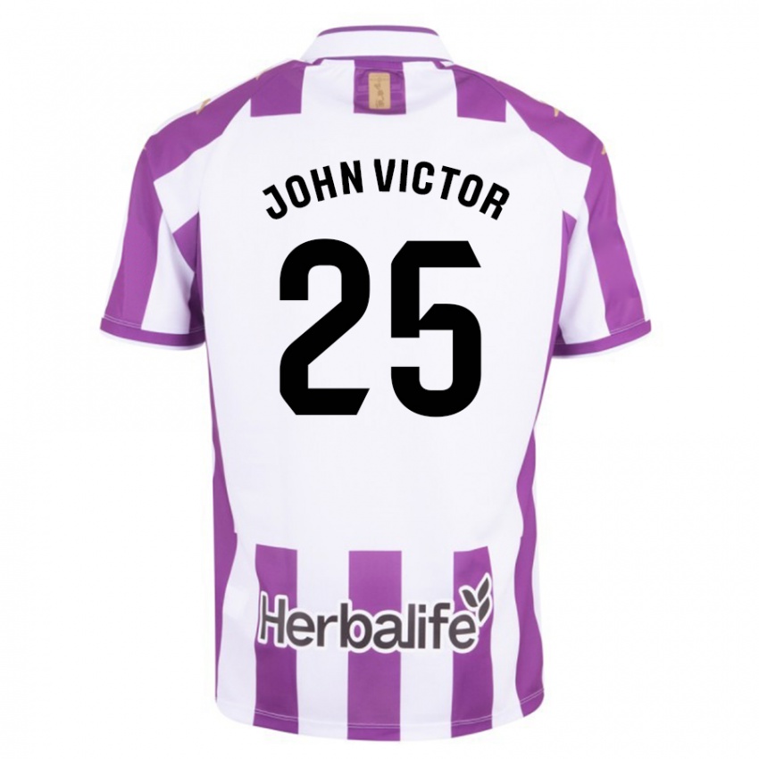 Herren John Victor #25 Lila Heimtrikot Trikot 2023/24 T-Shirt Belgien