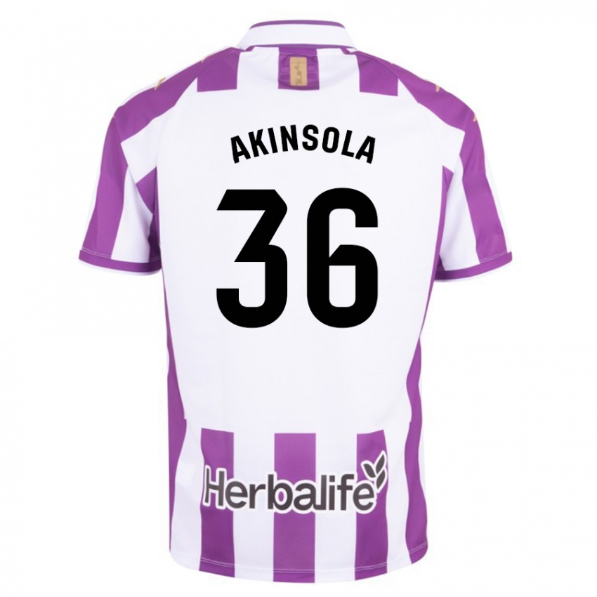 Herren Tunde Akinsola #36 Lila Heimtrikot Trikot 2023/24 T-Shirt Belgien