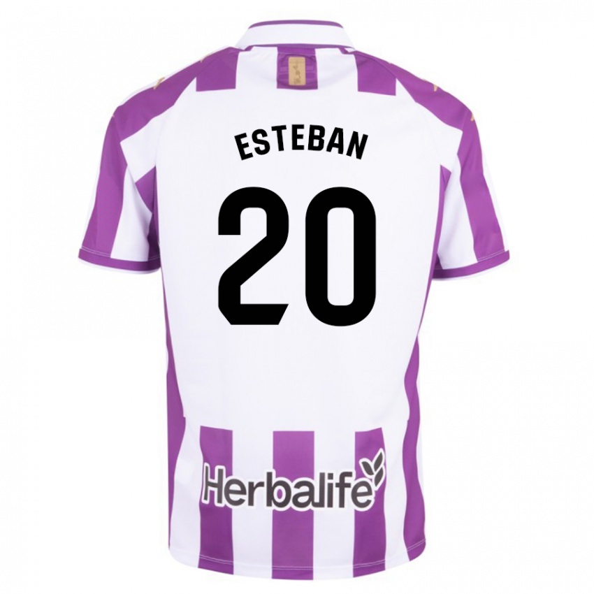 Herren Sergio Esteban #20 Lila Heimtrikot Trikot 2023/24 T-Shirt Belgien