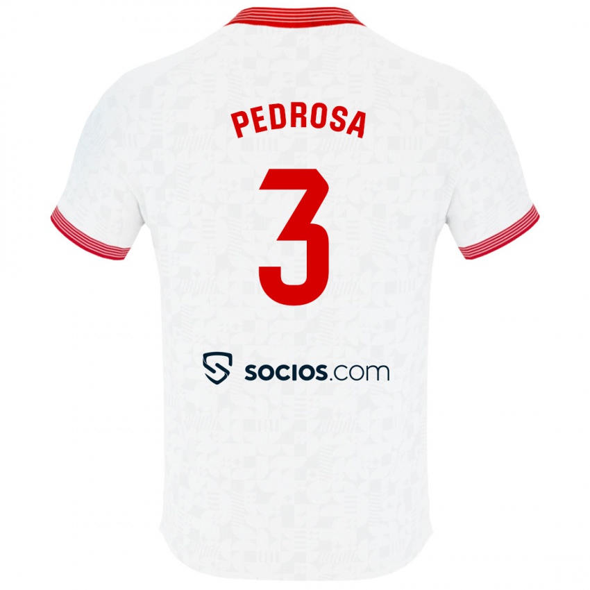 Herren Adrià Pedrosa #3 Weiß Heimtrikot Trikot 2023/24 T-Shirt Belgien