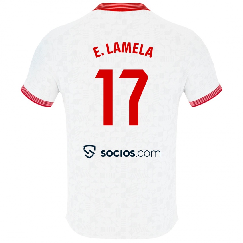 Herren Erik Lamela #17 Weiß Heimtrikot Trikot 2023/24 T-Shirt Belgien
