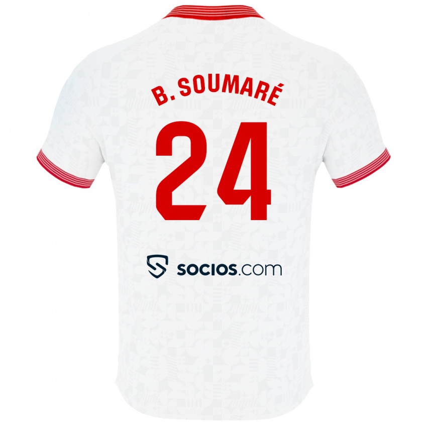 Herren Boubakary Soumare #24 Weiß Heimtrikot Trikot 2023/24 T-Shirt Belgien