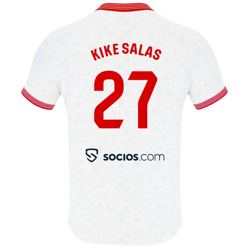 Homme Maillot Kike Salas #27 Blanc Tenues Domicile 2023/24 T-Shirt Belgique