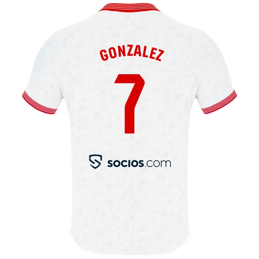 Herren Juan González #7 Weiß Heimtrikot Trikot 2023/24 T-Shirt Belgien