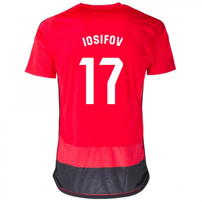 Herren Nikita Iosifov #17 Rot Schwarz Heimtrikot Trikot 2023/24 T-Shirt Belgien