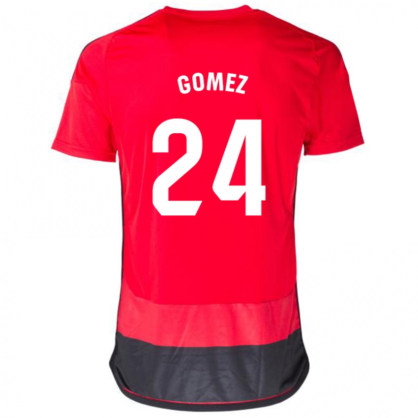 Herren Jonathan Gómez #24 Rot Schwarz Heimtrikot Trikot 2023/24 T-Shirt Belgien