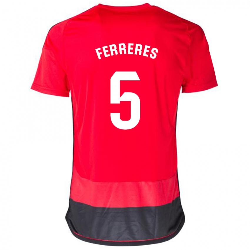 Herren Manolo Ferreres #5 Rot Schwarz Heimtrikot Trikot 2023/24 T-Shirt Belgien