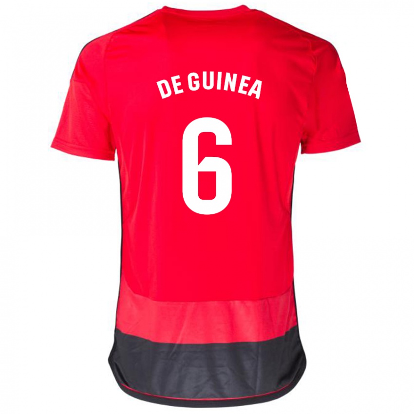 Herren Asier Ortiz De Guinea #6 Rot Schwarz Heimtrikot Trikot 2023/24 T-Shirt Belgien