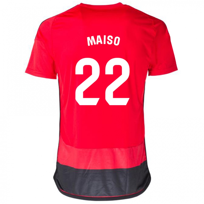 Herren Álvaro Maiso #22 Rot Schwarz Heimtrikot Trikot 2023/24 T-Shirt Belgien