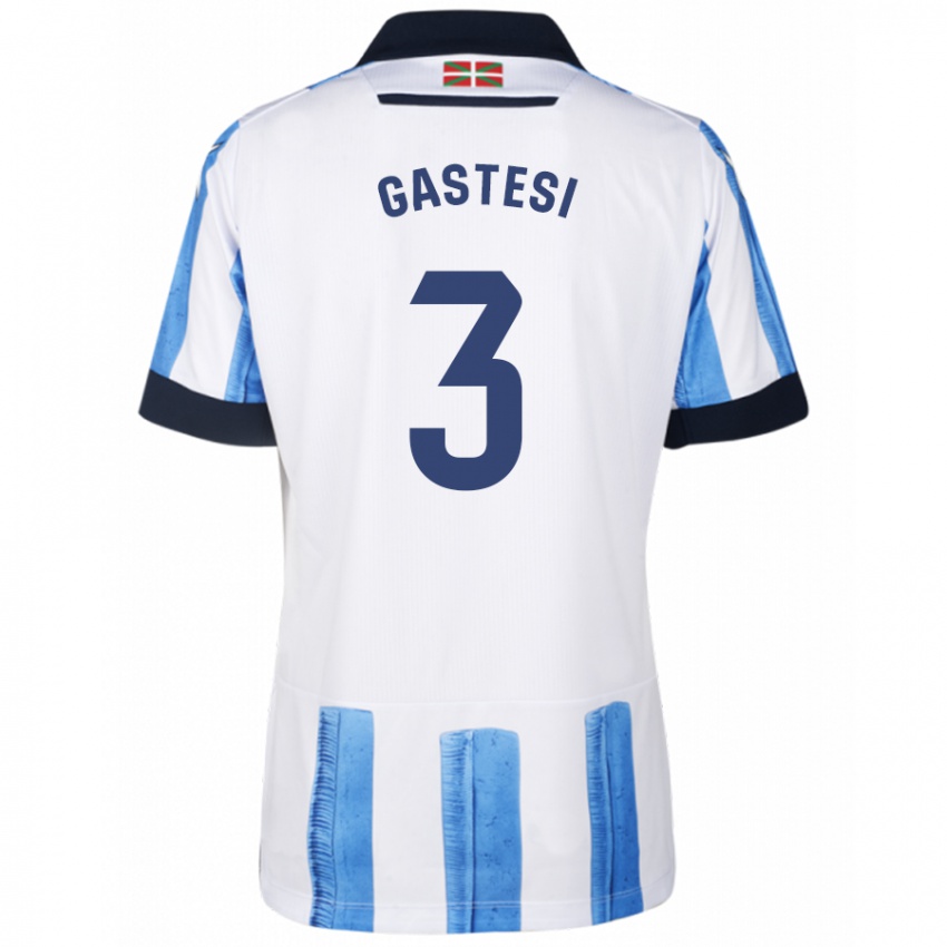 Heren Gorka Gastesi #3 Blauw Wit Thuisshirt Thuistenue 2023/24 T-Shirt België