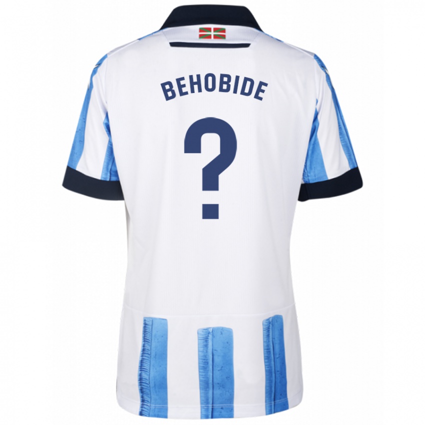 Herren Eneko Behobide #0 Blau Weiss Heimtrikot Trikot 2023/24 T-Shirt Belgien