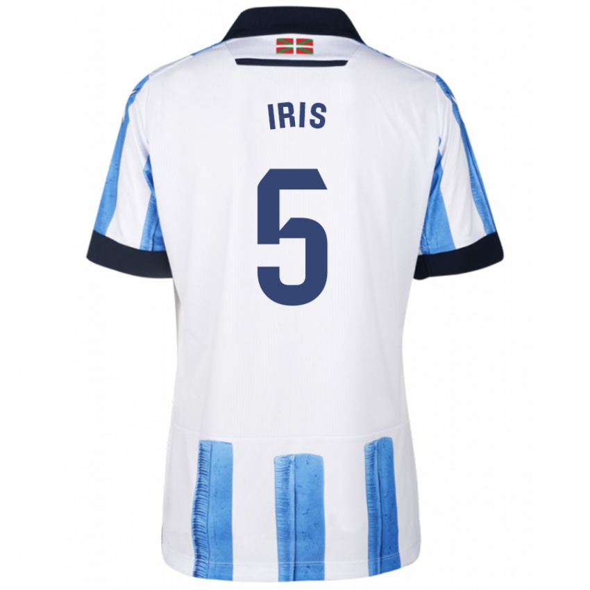 Herren Iris Arnaiz Gil #5 Blau Weiss Heimtrikot Trikot 2023/24 T-Shirt Belgien