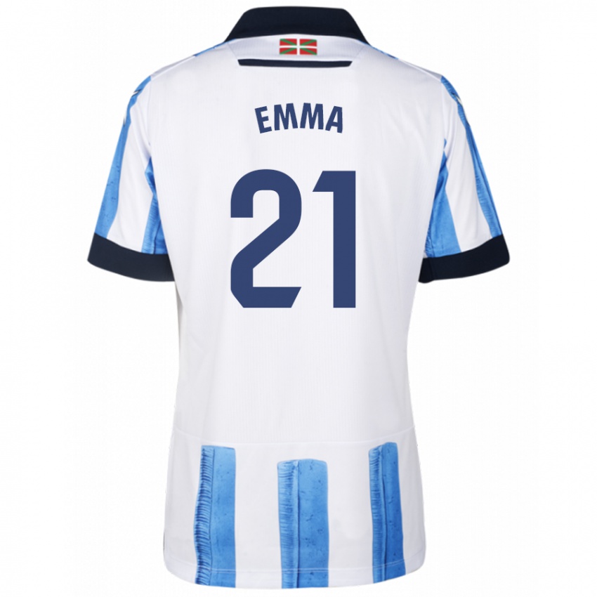 Herren Emma Ramirez Gorgoso #21 Blau Weiss Heimtrikot Trikot 2023/24 T-Shirt Belgien