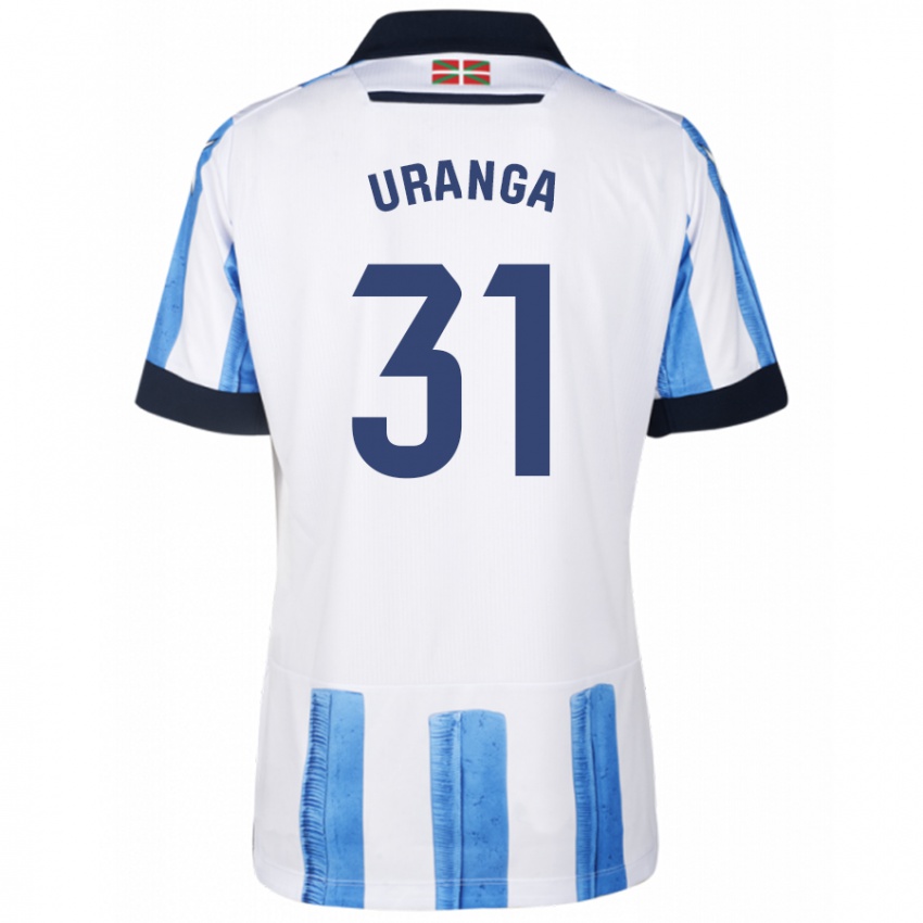Herren Haizea Uranga Agirre #31 Blau Weiss Heimtrikot Trikot 2023/24 T-Shirt Belgien