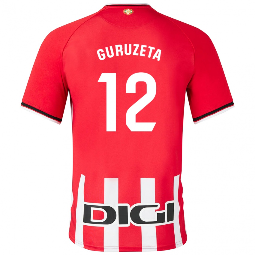 Herren Gorka Guruzeta #12 Rot Heimtrikot Trikot 2023/24 T-Shirt Belgien