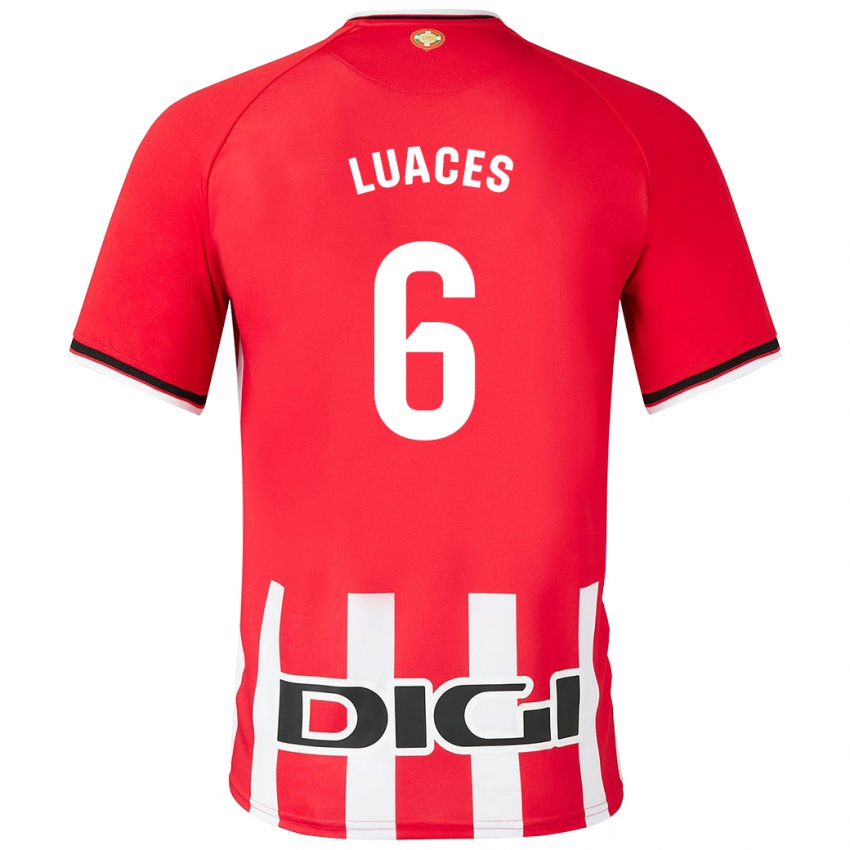 Herren Iraitz Luaces #6 Rot Heimtrikot Trikot 2023/24 T-Shirt Belgien