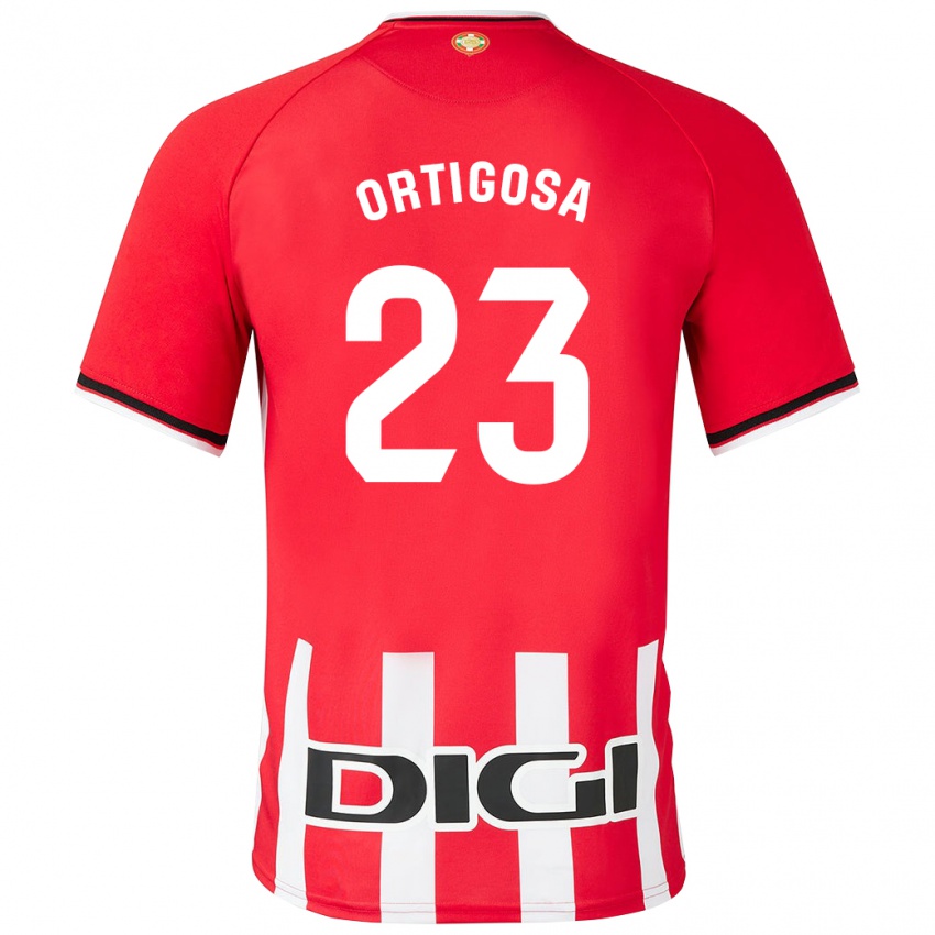 Herren Aritz Ortigosa #23 Rot Heimtrikot Trikot 2023/24 T-Shirt Belgien