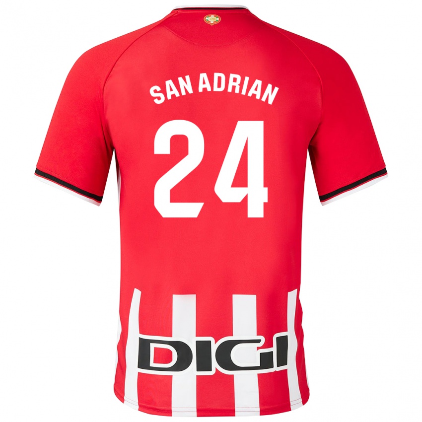 Homme Maillot Marta San Adrián Rocandio #24 Rouge Tenues Domicile 2023/24 T-Shirt Belgique