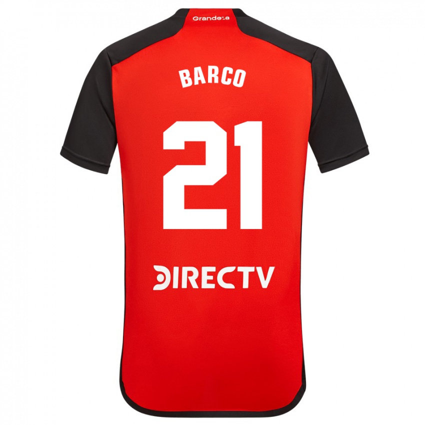 Homme Maillot Esequiel Barco #21 Rouge Tenues Extérieur 2023/24 T-Shirt Belgique