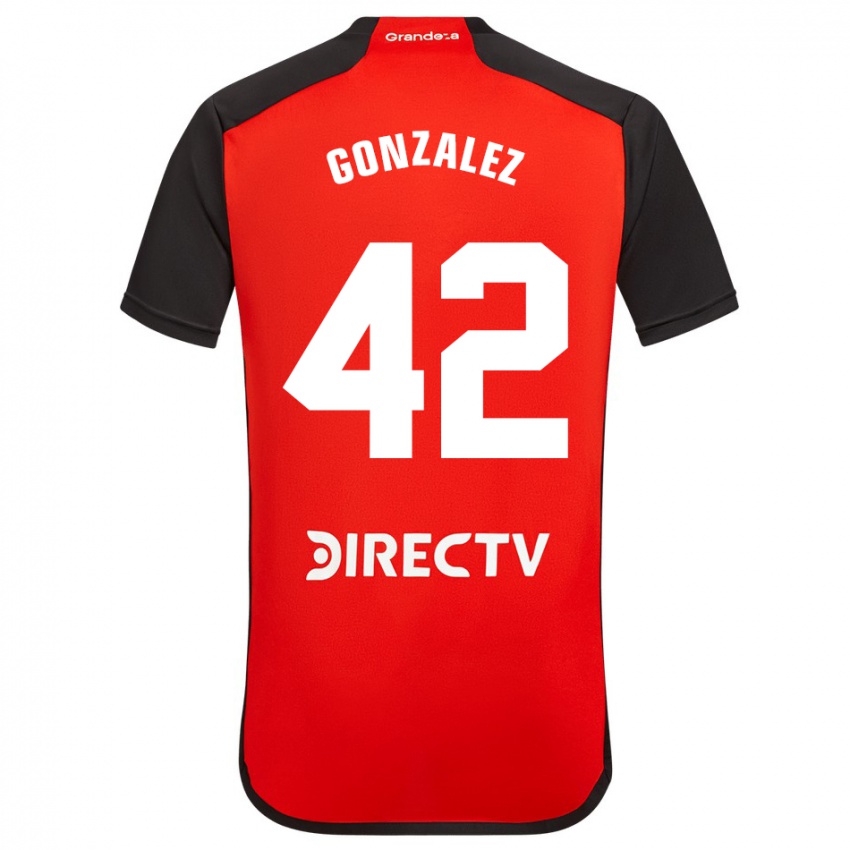 Herren Alexis González #42 Rot Auswärtstrikot Trikot 2023/24 T-Shirt Belgien