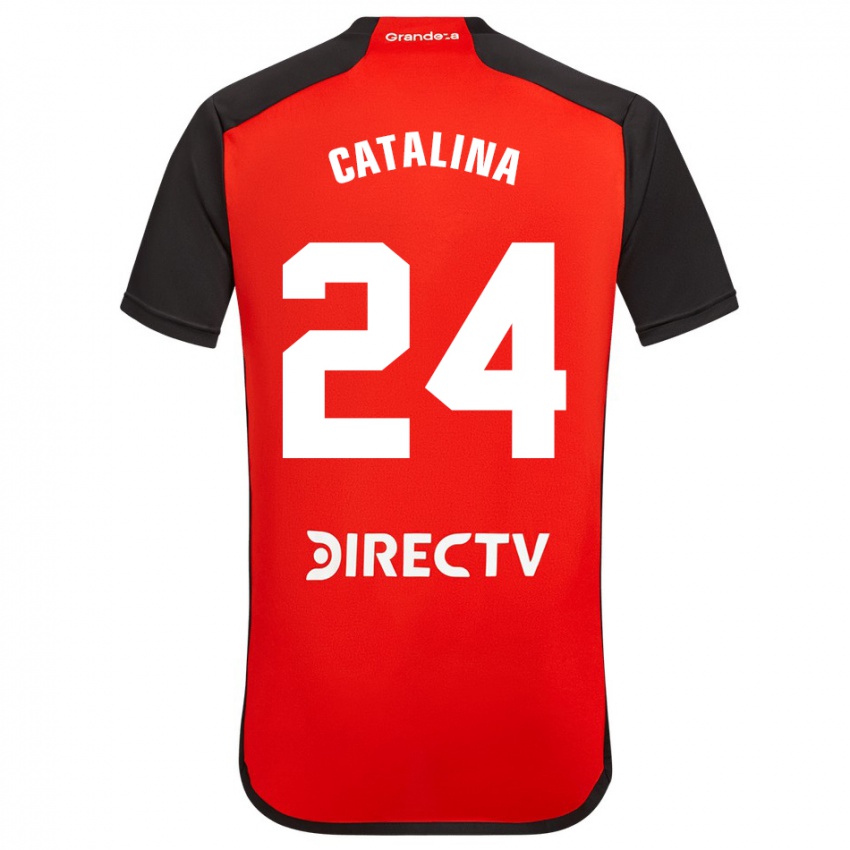Herren Catalina Julia Primo #24 Rot Auswärtstrikot Trikot 2023/24 T-Shirt Belgien