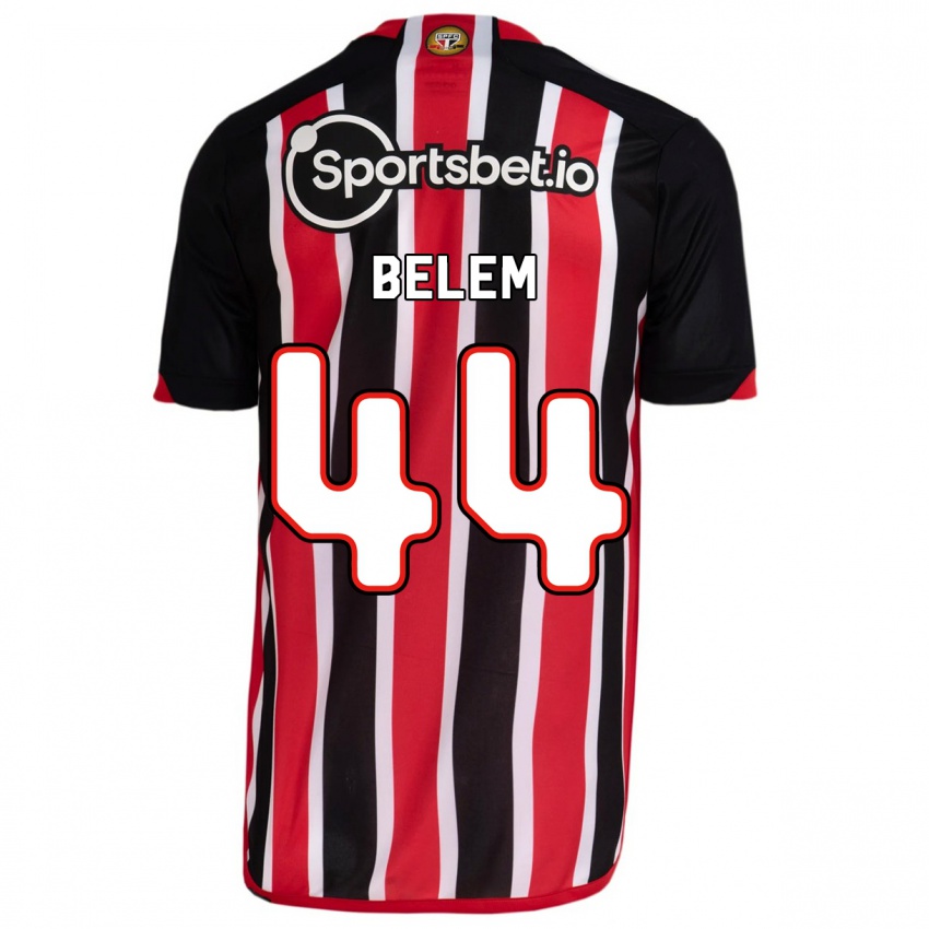 Herren Matheus Belém #44 Blau Rot Auswärtstrikot Trikot 2023/24 T-Shirt Belgien