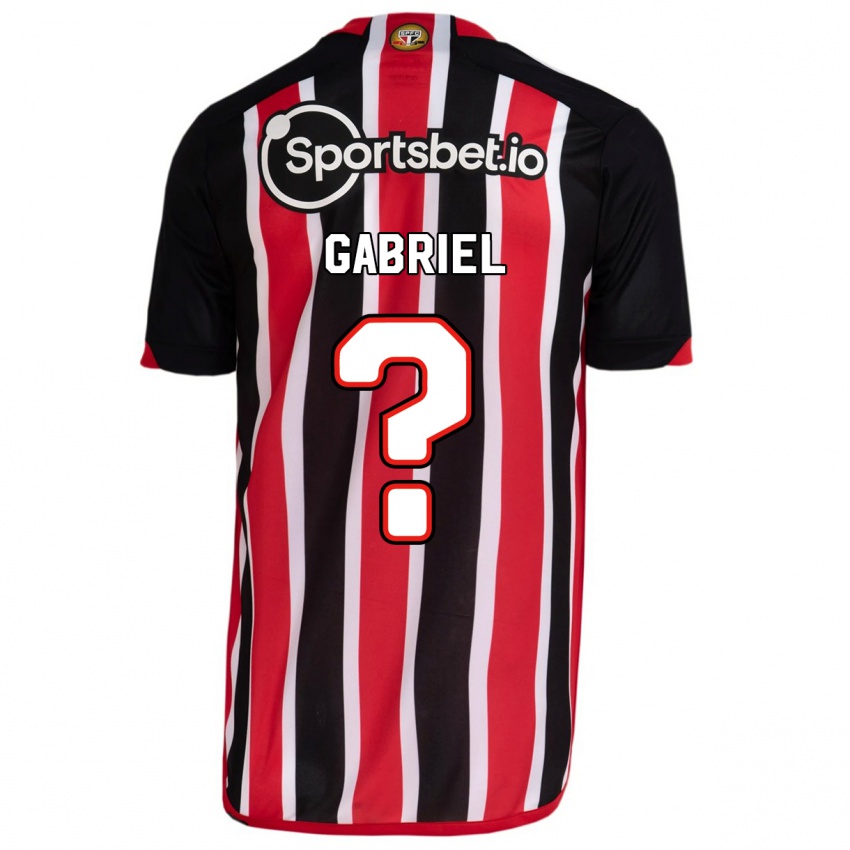 Heren João Gabriel #0 Blauw Rood Uitshirt Uittenue 2023/24 T-Shirt België